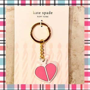 Kate Spade Pink & White Jelly Keychain Fob